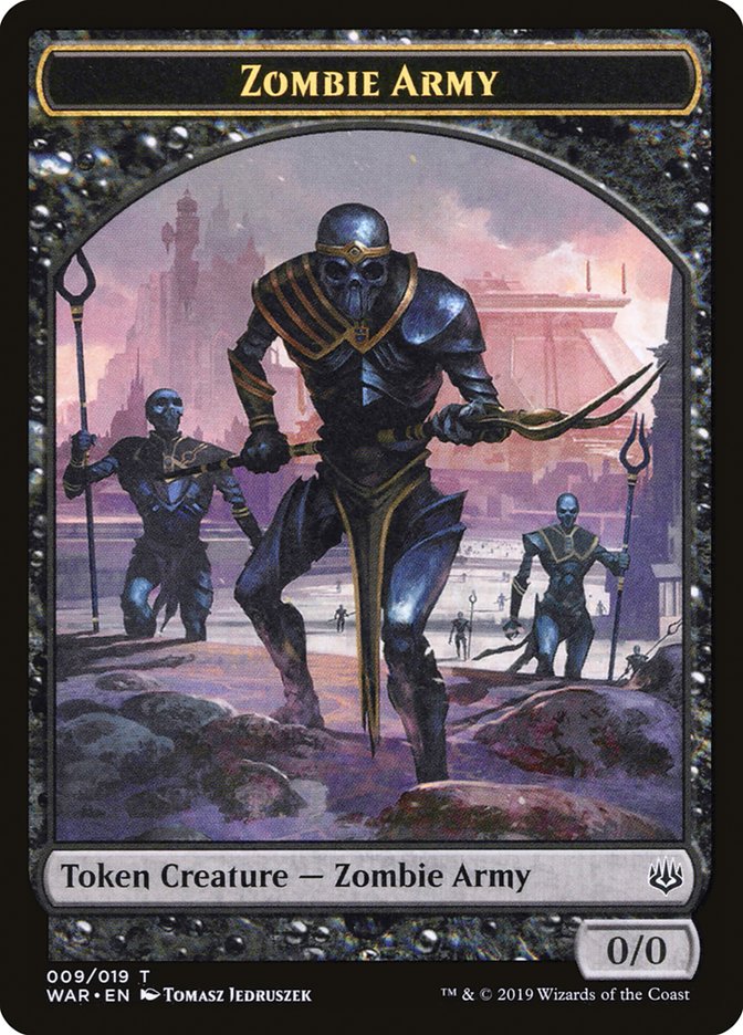 Zombie Army Token (009/019) [War of the Spark Tokens] | Gate City Games LLC