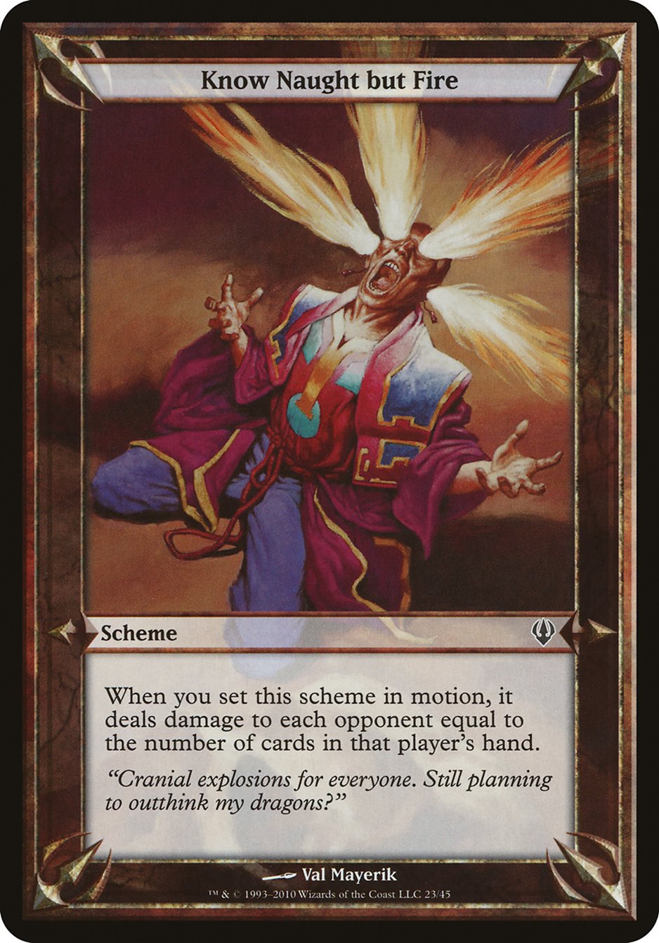 Know Naught but Fire (Schemes) [Archenemy Schemes] | Gate City Games LLC