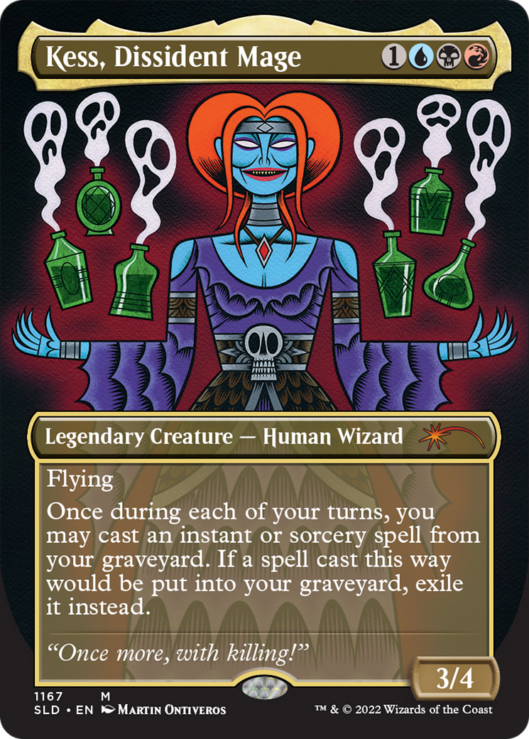 Kess, Dissident Mage (Borderless) [Secret Lair Drop Series] | Gate City Games LLC