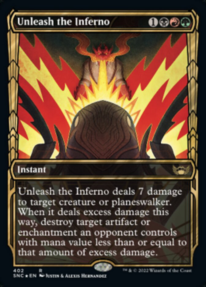 Unleash the Inferno (Showcase Golden Age Gilded Foil) [Streets of New Capenna] | Gate City Games LLC