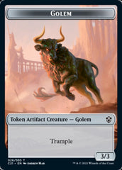 Golem (026) // Thopter Double-Sided Token [Commander 2021 Tokens] | Gate City Games LLC