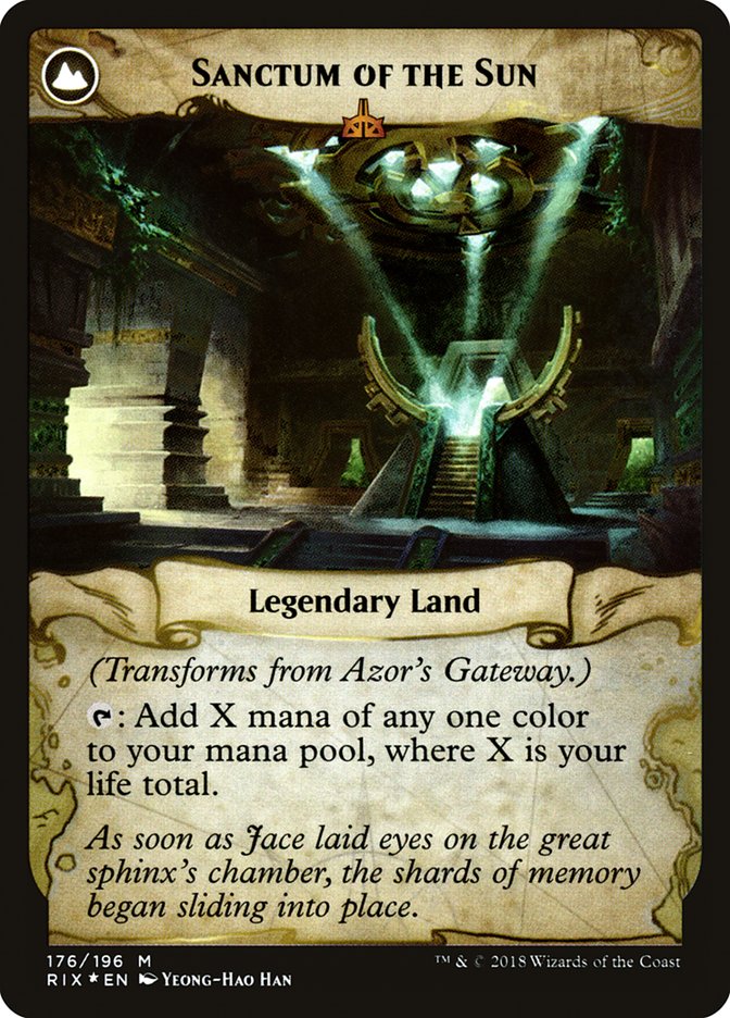 Azor's Gateway // Sanctum of the Sun [Rivals of Ixalan Prerelease Promos] | Gate City Games LLC