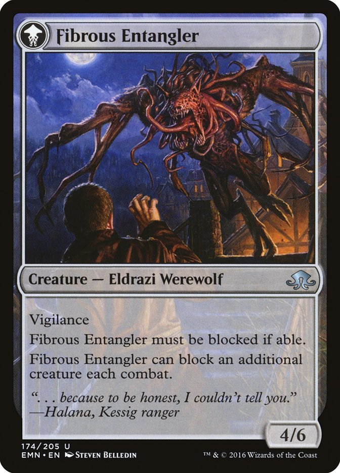 Tangleclaw Werewolf // Fibrous Entangler [Eldritch Moon] | Gate City Games LLC