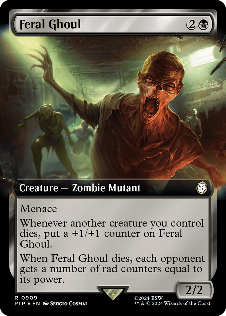 Feral Ghoul (Extended Art) (Surge Foil) [Fallout] | Gate City Games LLC