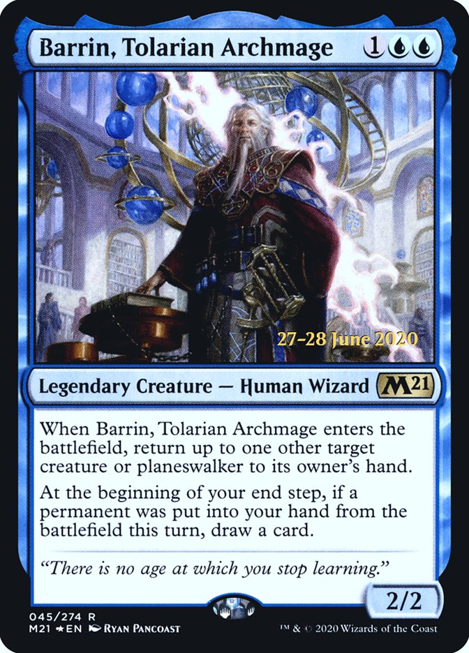 Barrin, Tolarian Archmage [Core Set 2021 Prerelease Promos] | Gate City Games LLC