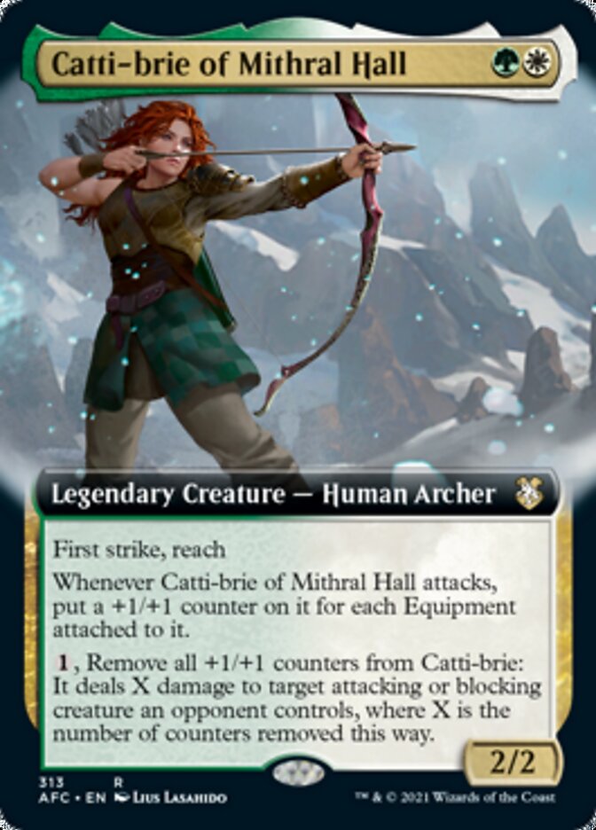 Catti-brie of Mithral Hall (Extended Art) [Dungeons & Dragons: Adventures in the Forgotten Realms Commander] | Gate City Games LLC