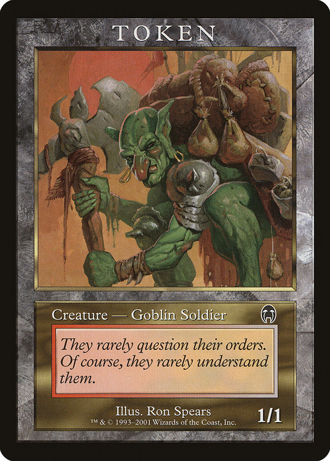 Goblin Soldier Token [Magic Player Rewards 2001] | Gate City Games LLC