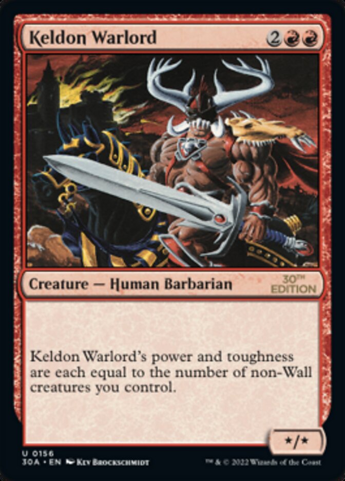 Keldon Warlord [30th Anniversary Edition] | Gate City Games LLC