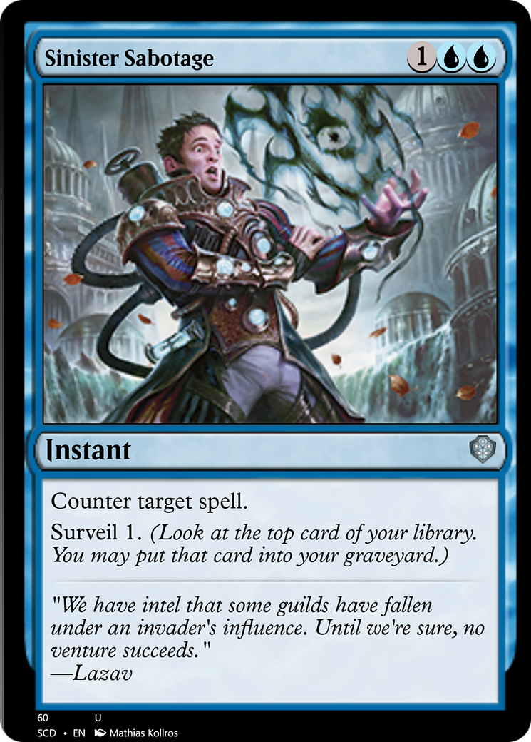 Sinister Sabotage [Starter Commander Decks] | Gate City Games LLC