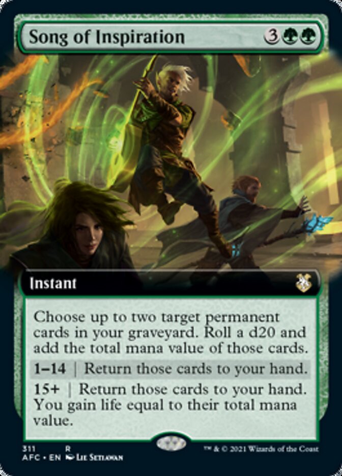 Song of Inspiration (Extended Art) [Dungeons & Dragons: Adventures in the Forgotten Realms Commander] | Gate City Games LLC