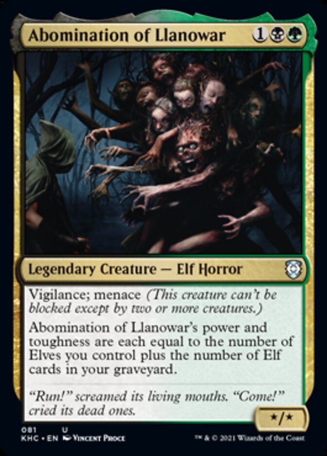 Abomination of Llanowar [Kaldheim Commander] | Gate City Games LLC