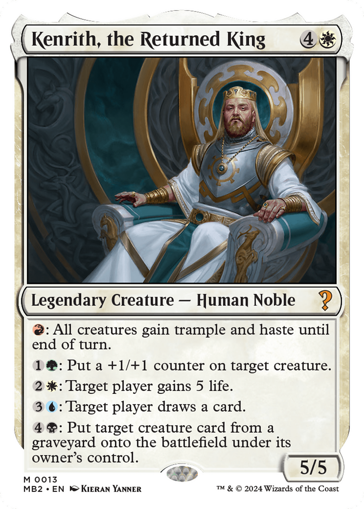 Kenrith, the Returned King (White Border) [Mystery Booster 2] | Gate City Games LLC