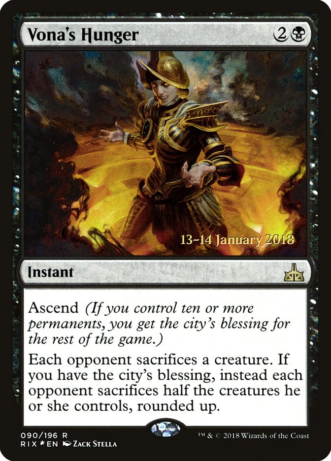 Vona's Hunger [Rivals of Ixalan Prerelease Promos] | Gate City Games LLC