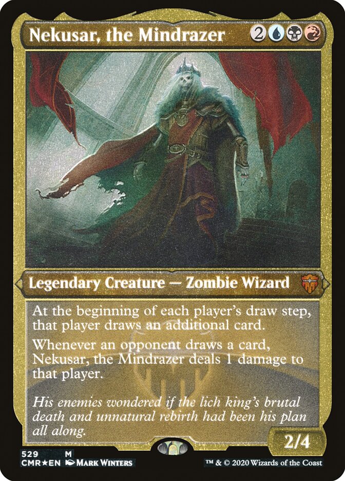 Nekusar, the Mindrazer (Etched) [Commander Legends] | Gate City Games LLC
