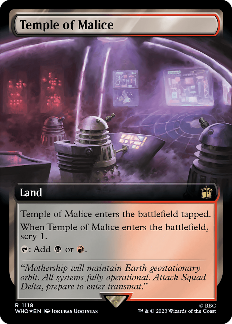 Temple of Malice (Extended Art) (Surge Foil) [Doctor Who] | Gate City Games LLC