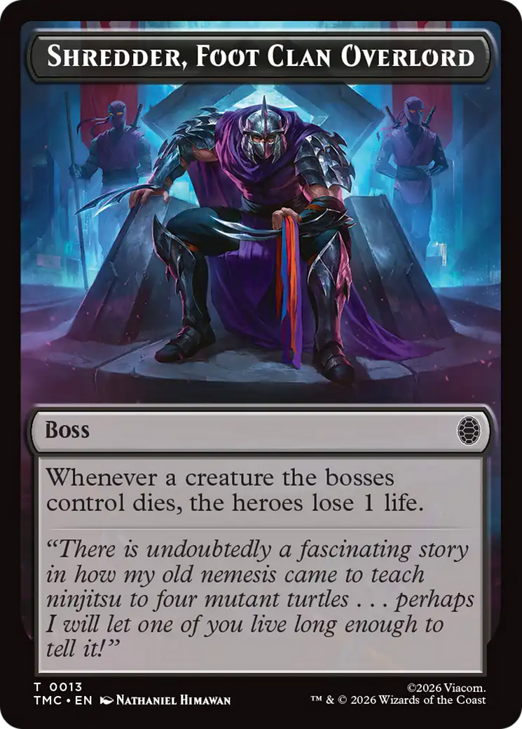 Shredder, Foot Clan Overlord [Teenage Mutant Ninja Turtles Commander Tokens] | Gate City Games LLC