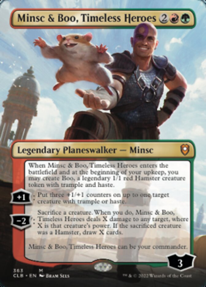Minsc & Boo, Timeless Heroes (Borderless) [Commander Legends: Battle for Baldur's Gate] | Gate City Games LLC