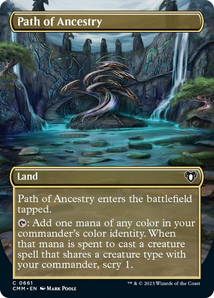 Path of Ancestry (Borderless Alternate Art) [Commander Masters] | Gate City Games LLC