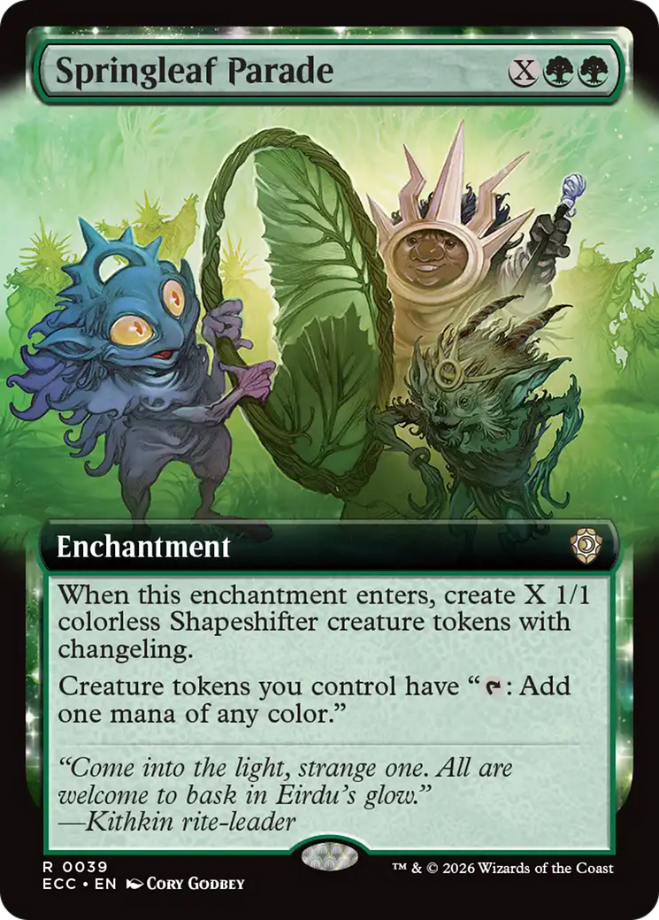 Springleaf Parade (Extended Art) [Lorwyn Eclipsed Commander] | Gate City Games LLC