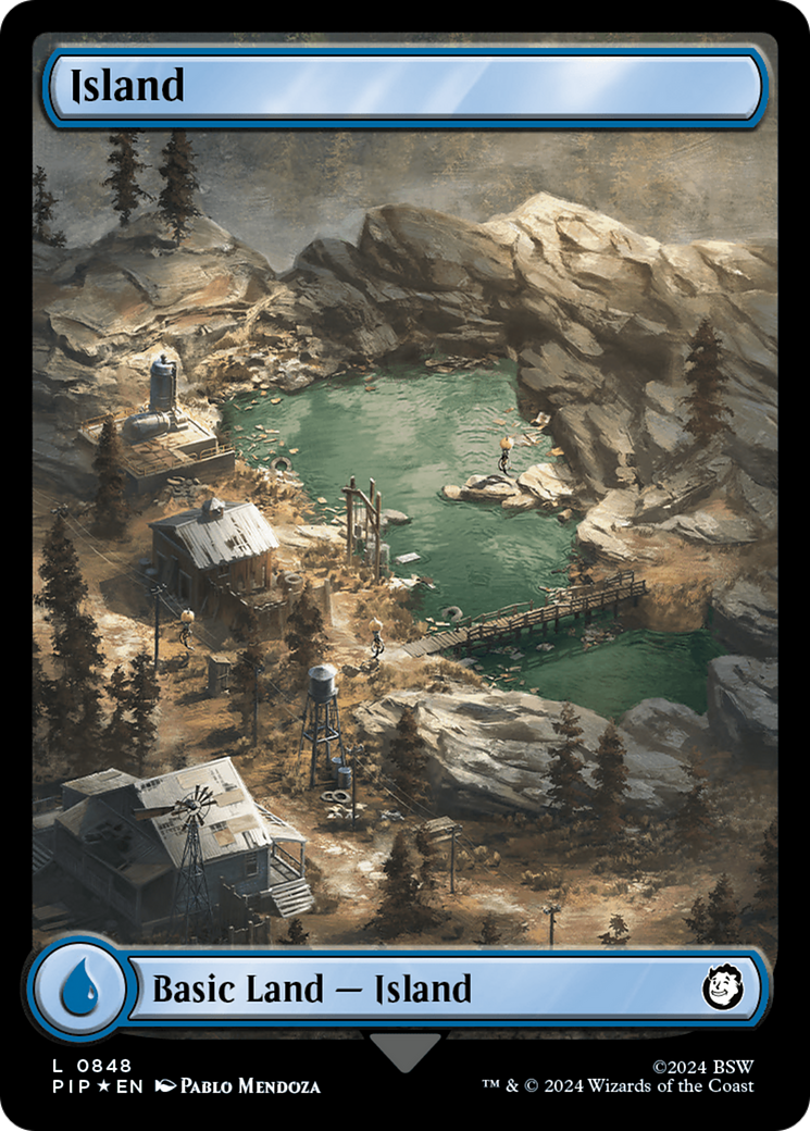 Island (0848) (Surge Foil) [Fallout] | Gate City Games LLC