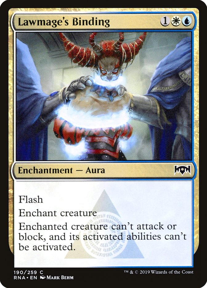 Lawmage's Binding [Ravnica Allegiance] | Gate City Games LLC