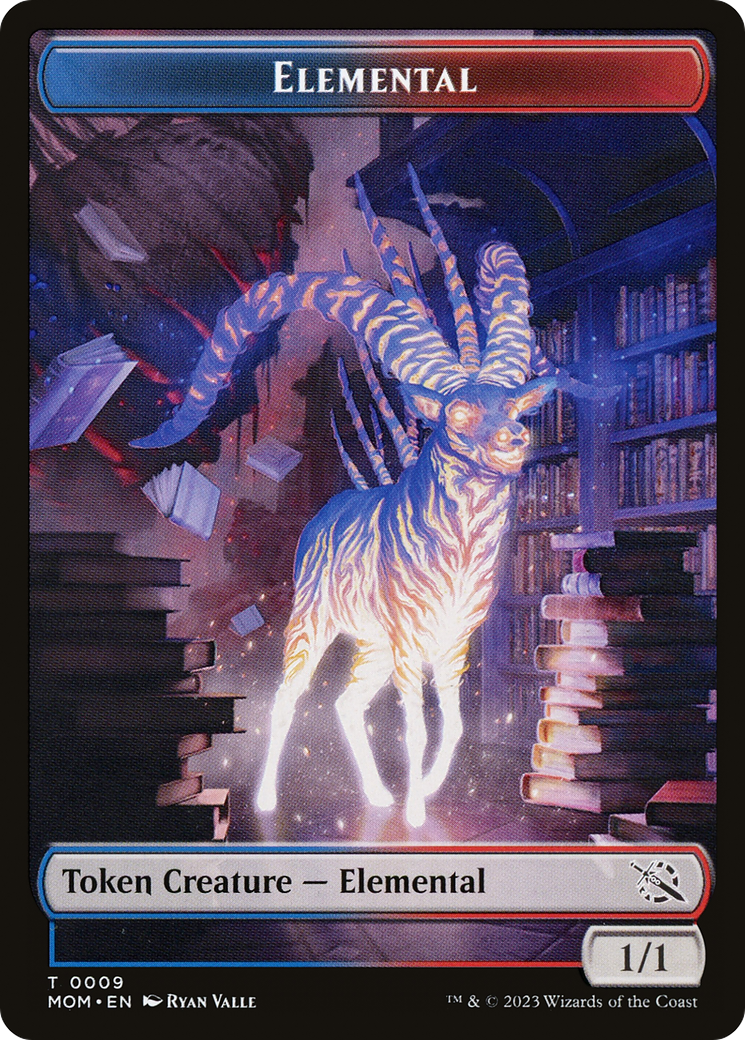 Elemental (09) // Spirit (13) Double-Sided Token [March of the Machine Tokens] | Gate City Games LLC