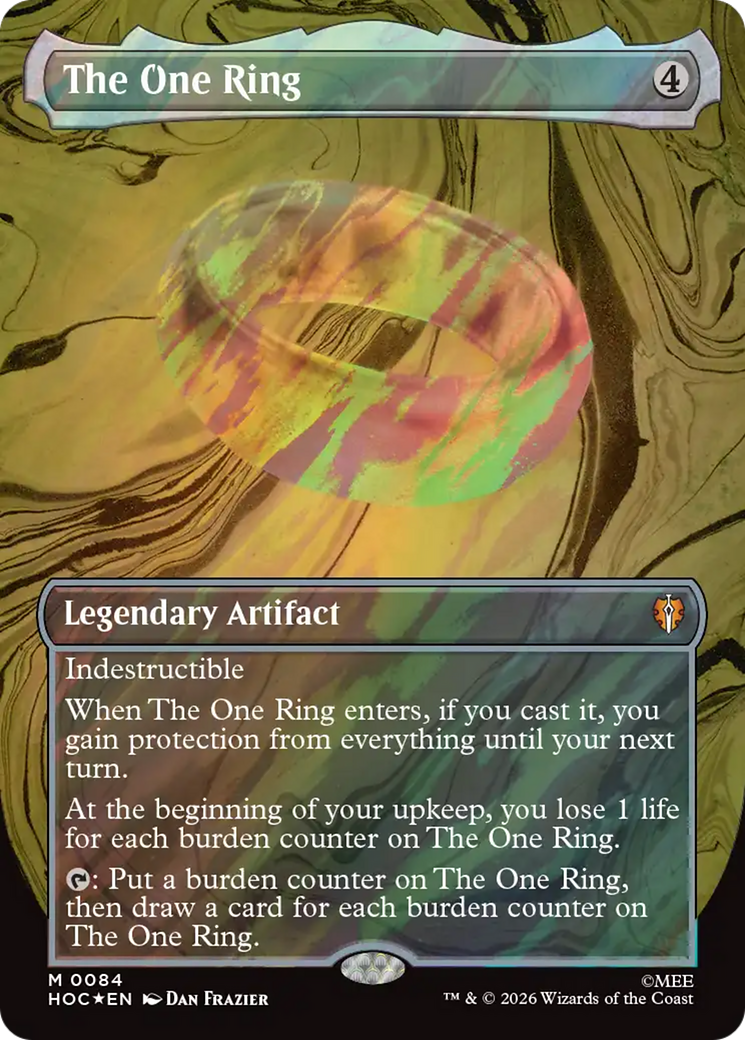 The One Ring (Borderless) (Surge Foil) [The Hobbit] | Gate City Games LLC