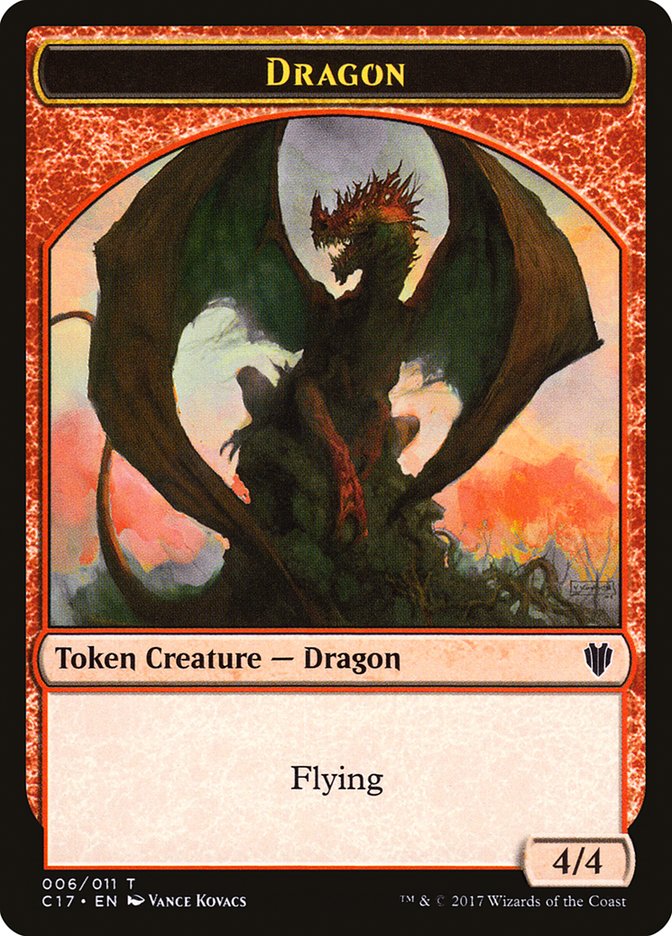 Cat Dragon // Dragon (006) Double-Sided Token [Commander 2017 Tokens] | Gate City Games LLC