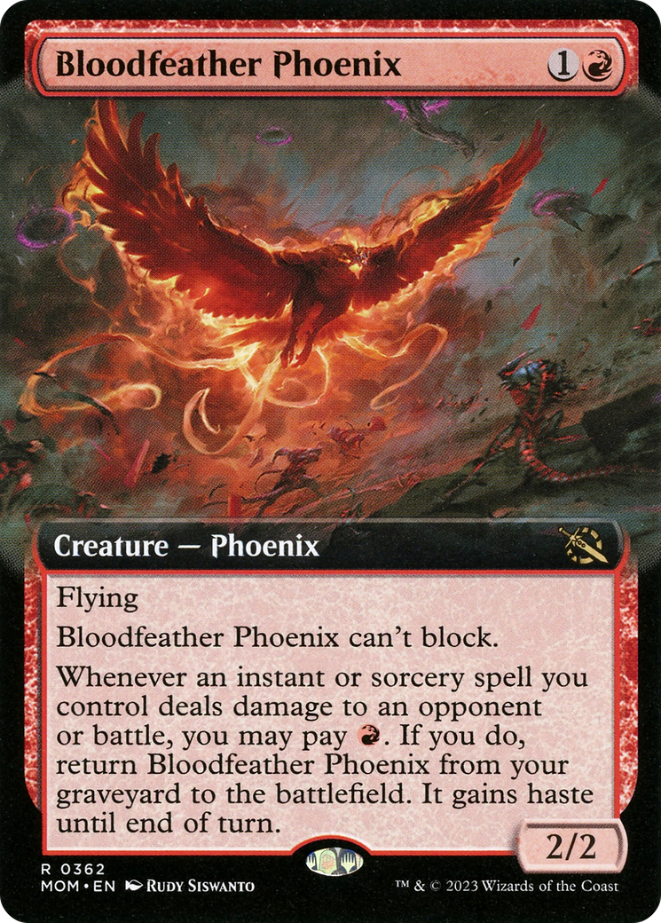 Bloodfeather Phoenix (Extended Art) [March of the Machine] | Gate City Games LLC