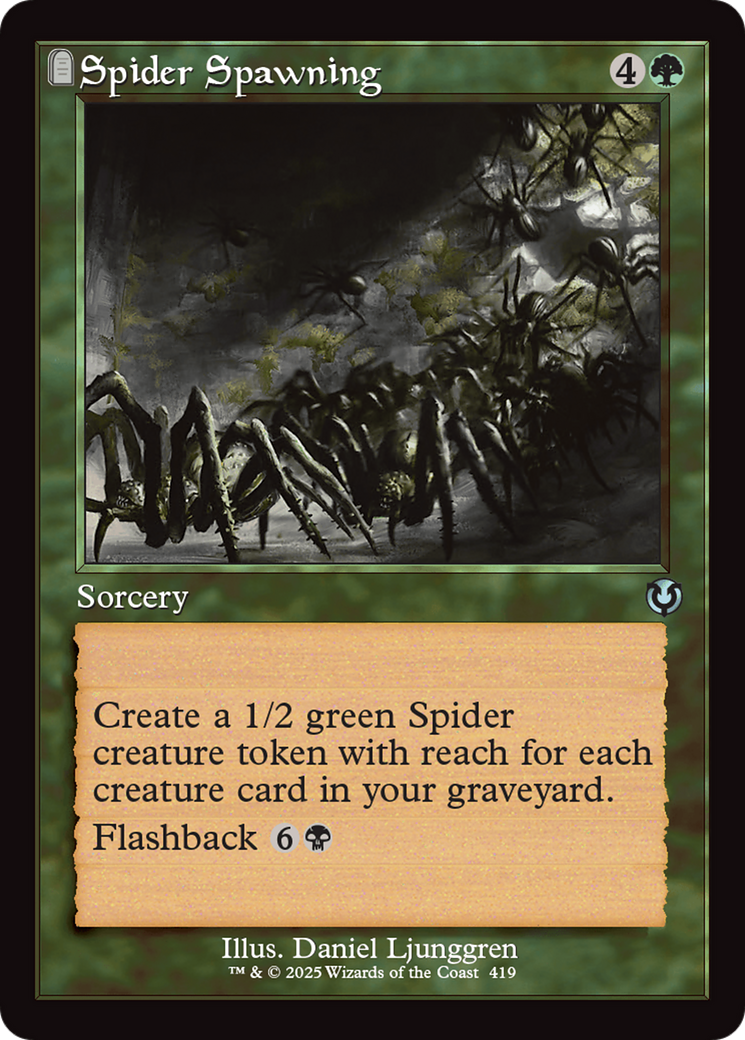 Spider Spawning (Retro Frame) [Innistrad Remastered] | Gate City Games LLC