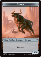 Golem (0014) // Thopter (0010) Double-Sided Token [Aetherdrift Commander Tokens] | Gate City Games LLC