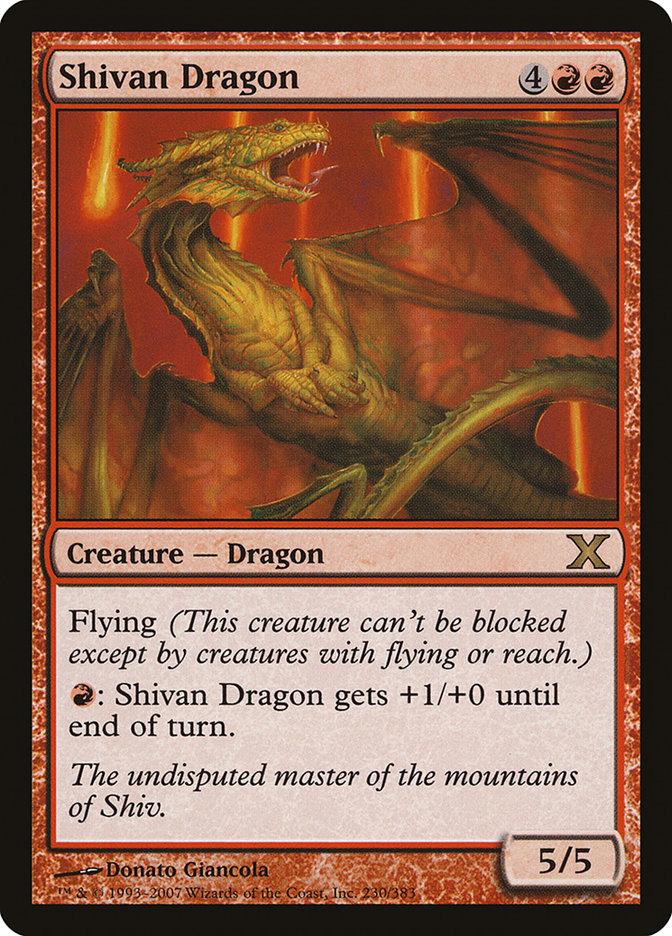 Shivan Dragon [Tenth Edition] | Gate City Games LLC