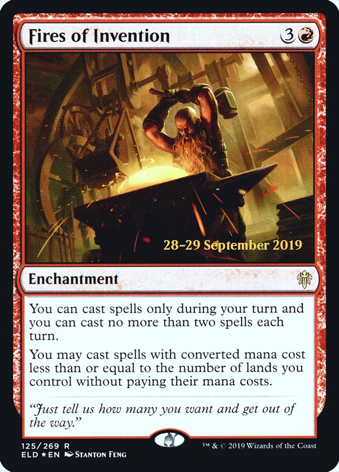 Fires of Invention [Throne of Eldraine Prerelease Promos] | Gate City Games LLC