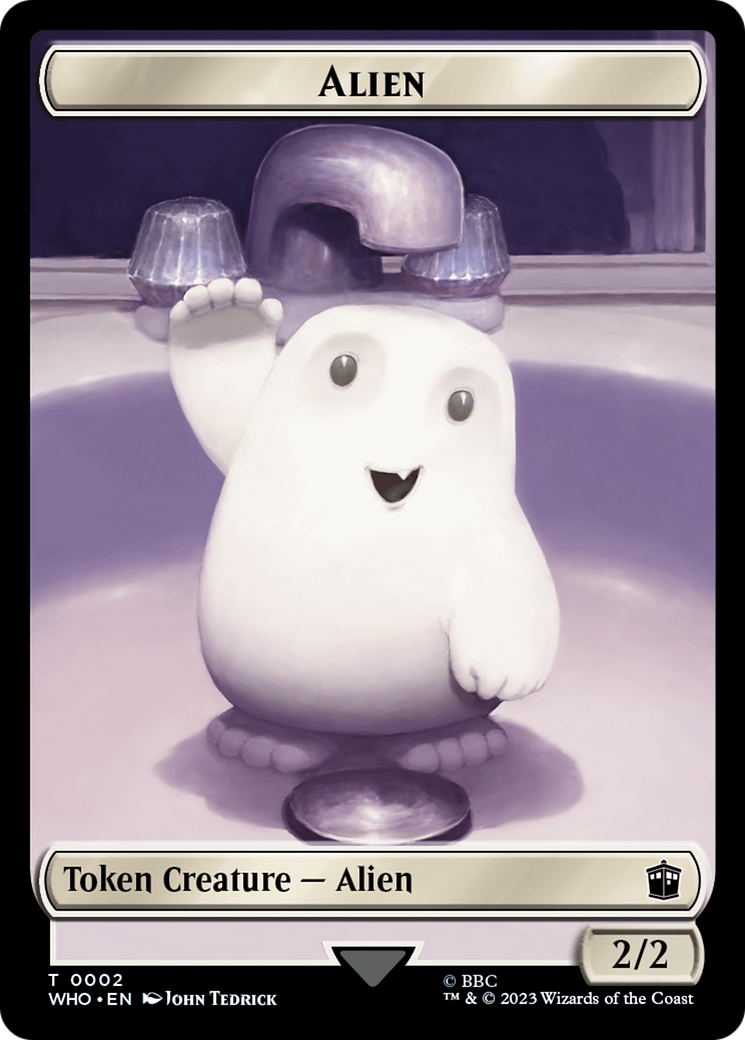 Alien // Food (0025) Double-Sided Token [Doctor Who Tokens] | Gate City Games LLC