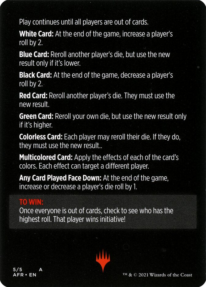 Roll for Initiative (Magic Minigame) [Dungeons & Dragons: Adventures in the Forgotten Realms Minigame] | Gate City Games LLC