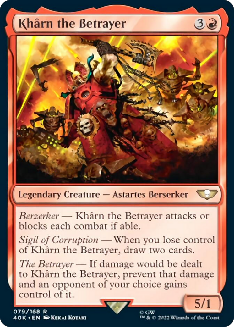 Kharn the Betrayer (Surge Foil) [Warhammer 40,000] | Gate City Games LLC