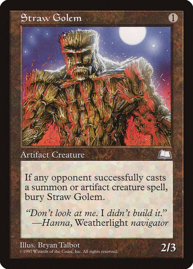Straw Golem [Weatherlight] | Gate City Games LLC