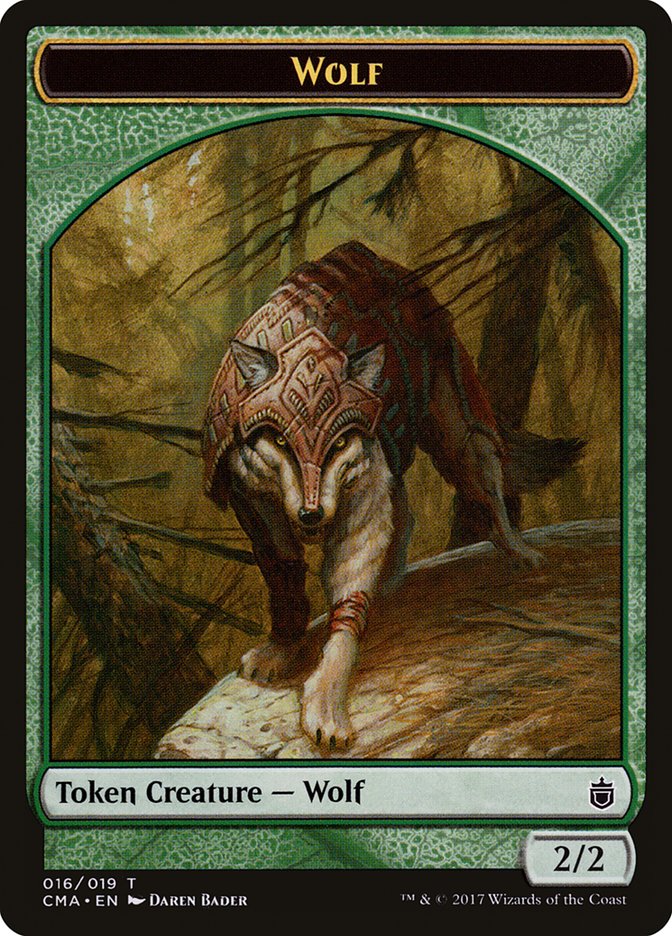 Wolf Token (016/019) [Commander Anthology Tokens] | Gate City Games LLC