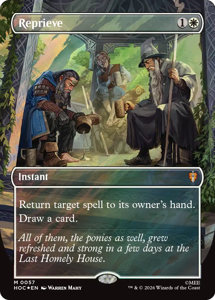 Reprieve (Borderless) (Surge Foil) [The Hobbit: Eternal-Legal] | Gate City Games LLC