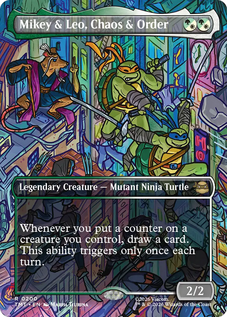 Mikey & Leo, Chaos & Order (Borderless) [Teenage Mutant Ninja Turtles] | Gate City Games LLC
