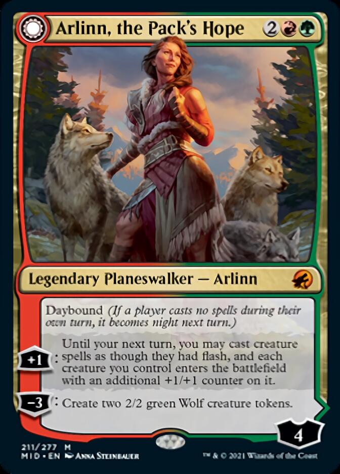 Arlinn, the Pack's Hope // Arlinn, the Moon's Fury [Innistrad: Midnight Hunt] | Gate City Games LLC