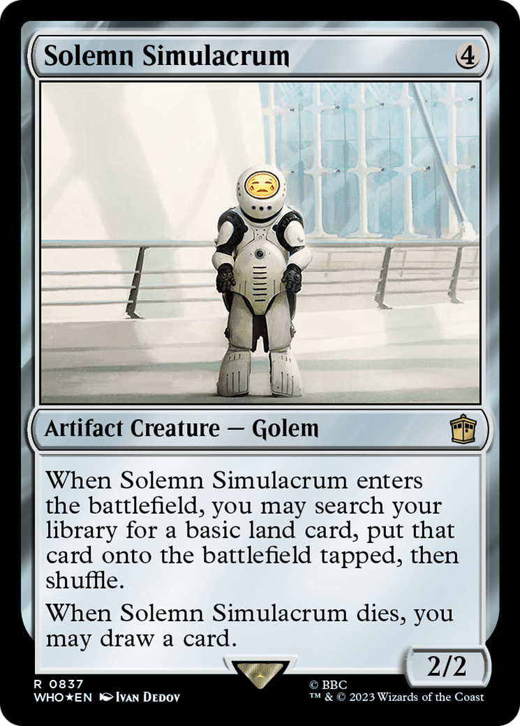 Solemn Simulacrum (Surge Foil) [Doctor Who] | Gate City Games LLC