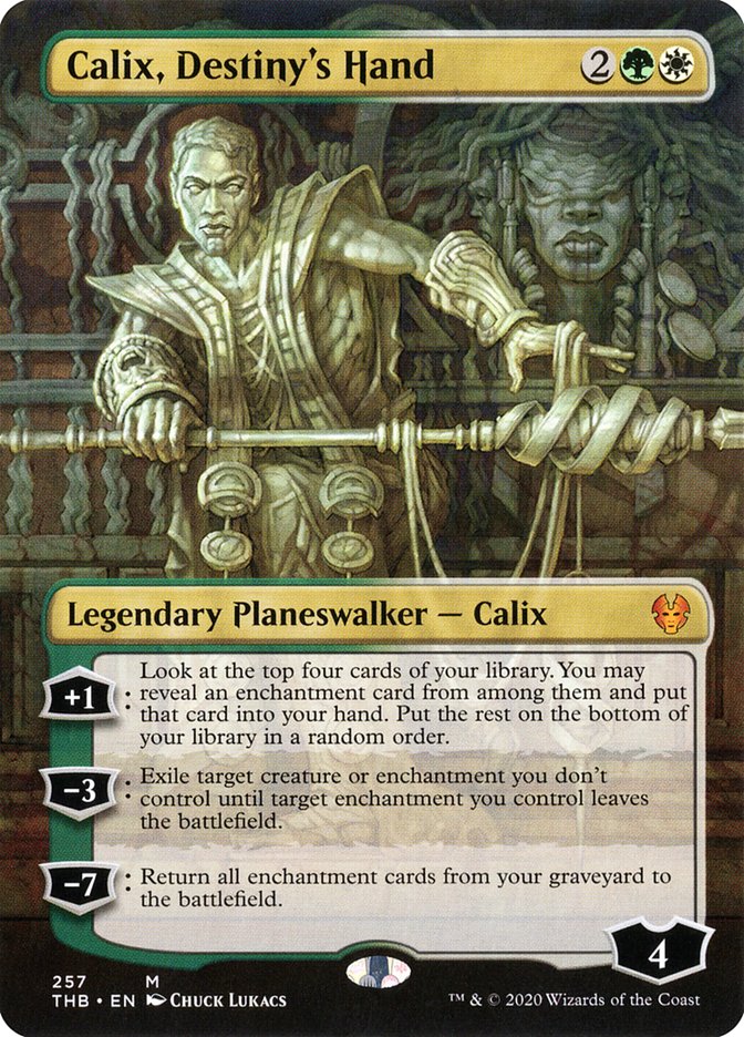 Calix, Destiny's Hand (Borderless) [Theros Beyond Death] | Gate City Games LLC
