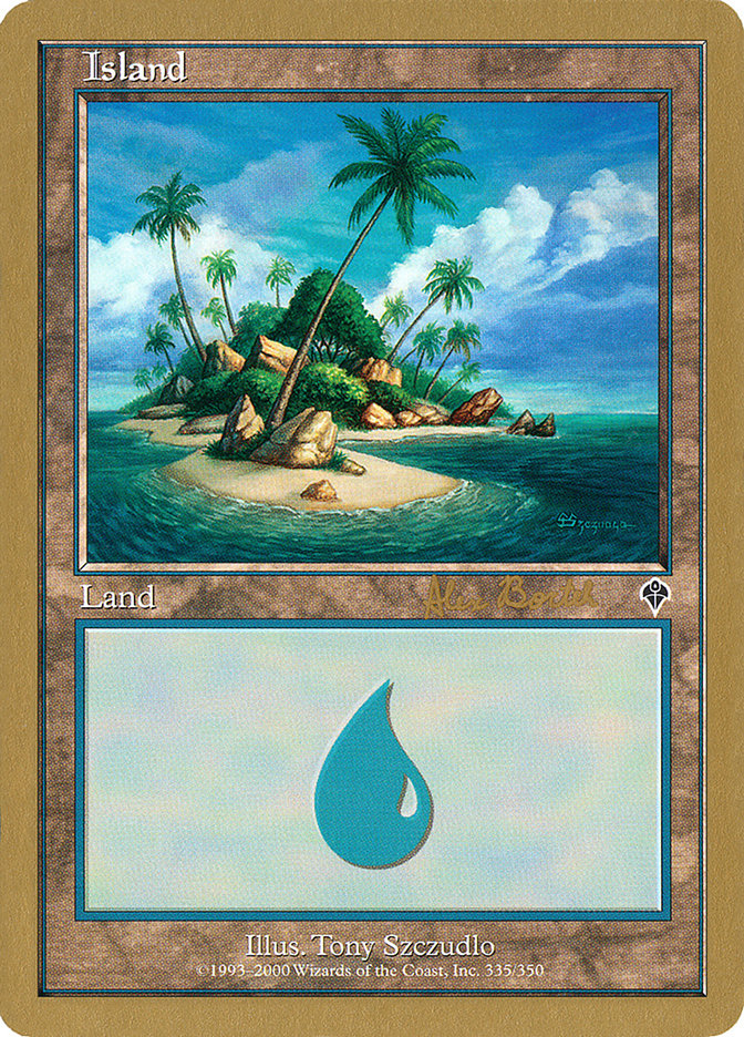 Island (ab335b) (Alex Borteh) [World Championship Decks 2001] | Gate City Games LLC