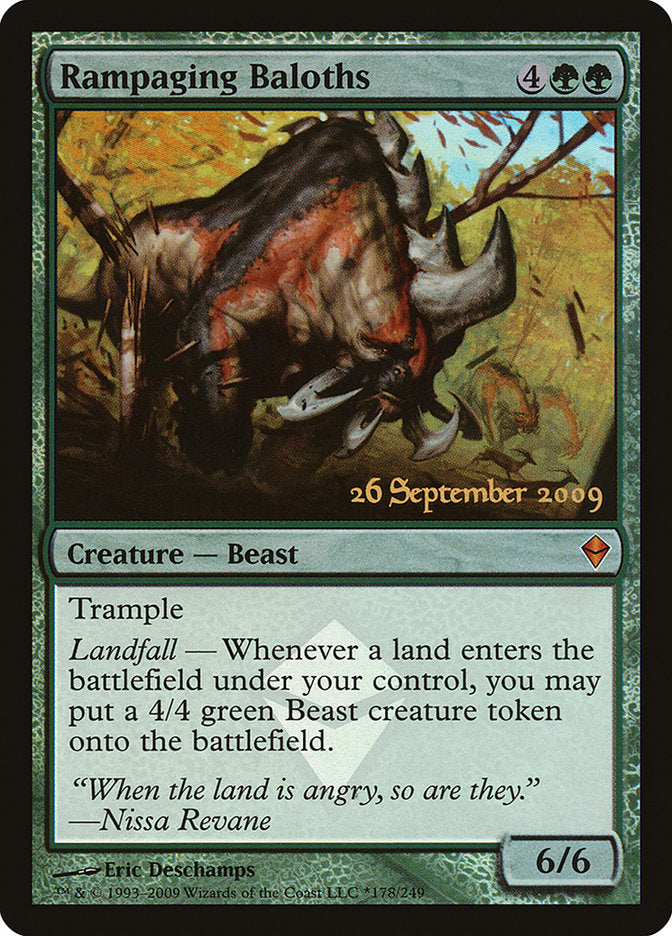 Rampaging Baloths [Zendikar Prerelease Promos] | Gate City Games LLC