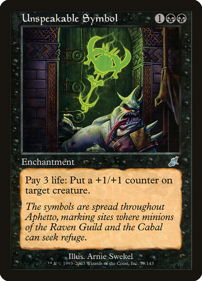 Unspeakable Symbol [Scourge] | Gate City Games LLC