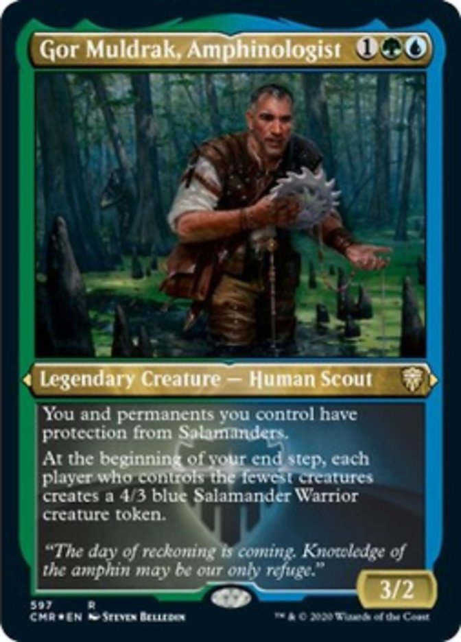 Gor Muldrak, Amphinologist (Etched) [Commander Legends] | Gate City Games LLC