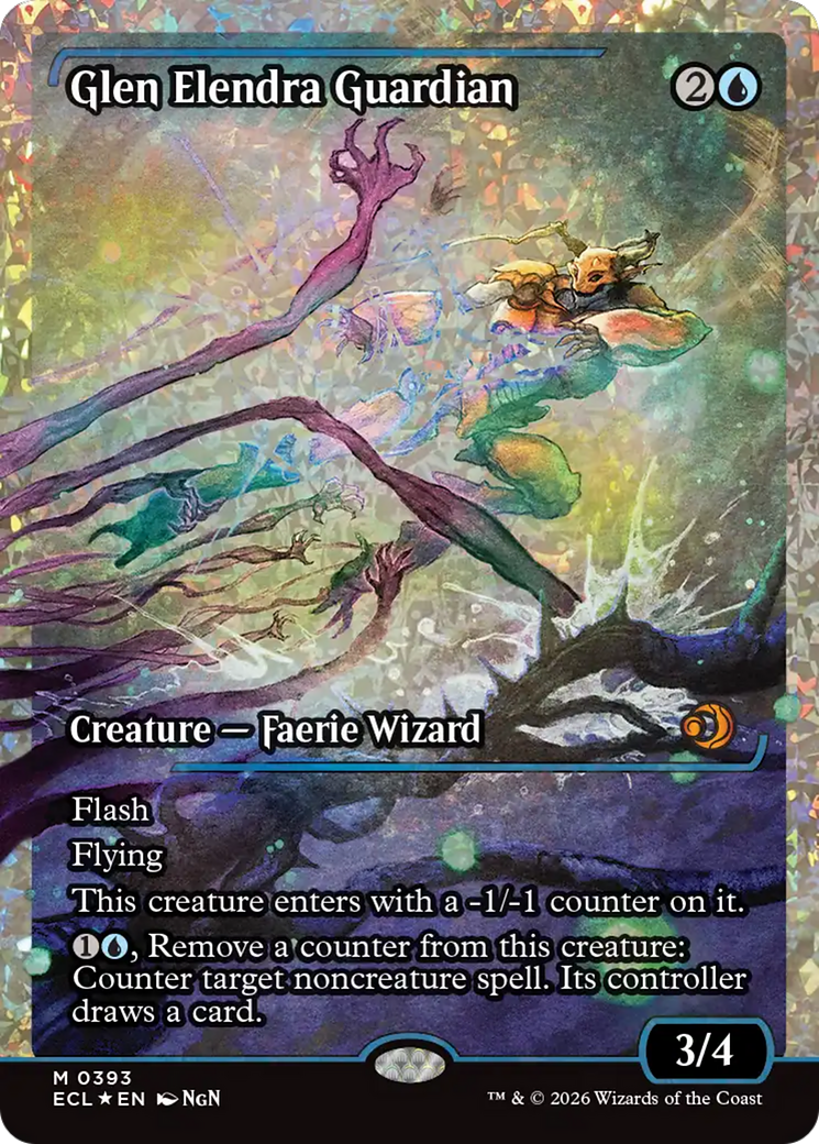 Glen Elendra Guardian (0393) (Showcase) (Fracture Foil) [Lorwyn Eclipsed] | Gate City Games LLC