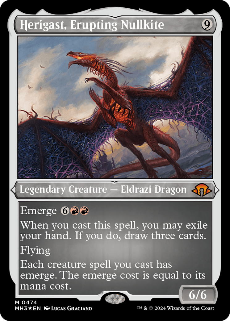 Herigast, Erupting Nullkite (Foil Etched) [Modern Horizons 3] | Gate City Games LLC