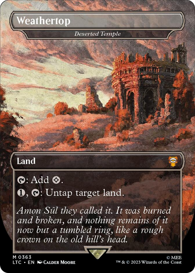 Weathertop - Deserted Temple (Borderless) [The Lord of the Rings: Tales of Middle-Earth Commander] | Gate City Games LLC